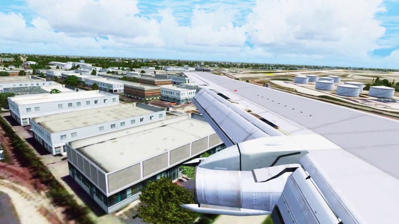 FSX Air France Boeing 737 Landing @ Chicago ( Wing ) ( HD )