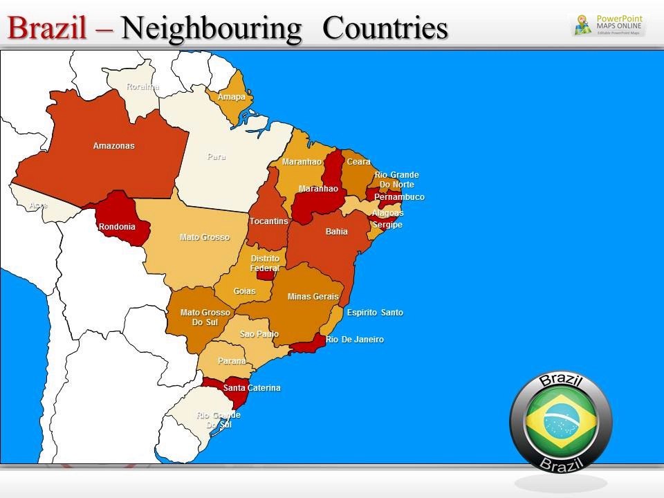 Brazil Map For Presentation