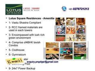 Residential Project - Lotus Square Residences - Get Details- 9278721212