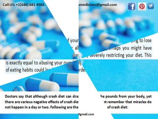 Stay away from crash dieting