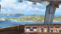 FSX British Boeing 767 Landing @ Mykonos ( Cockpit ) ( HD )