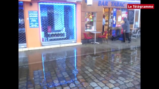 Lannion. Les quais sous les eaux