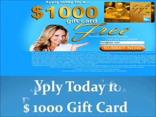 How to get $1000 amrican express gift card