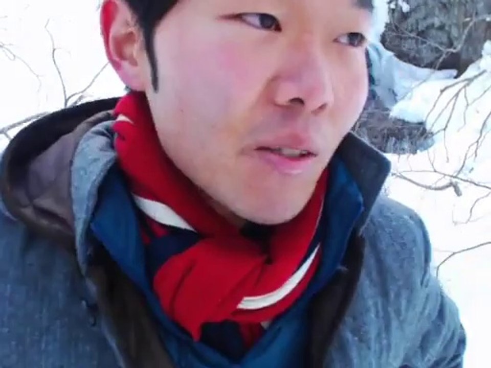田口_北海道の滝で打たれます。