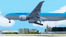 FSX Korean Boeing 777 Landing @ Las Vegas ( Outside ) ( HD )