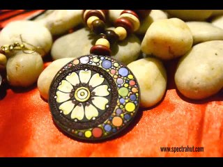 Terracotta Jewellery Necklace Set - Round - Fusion Work
