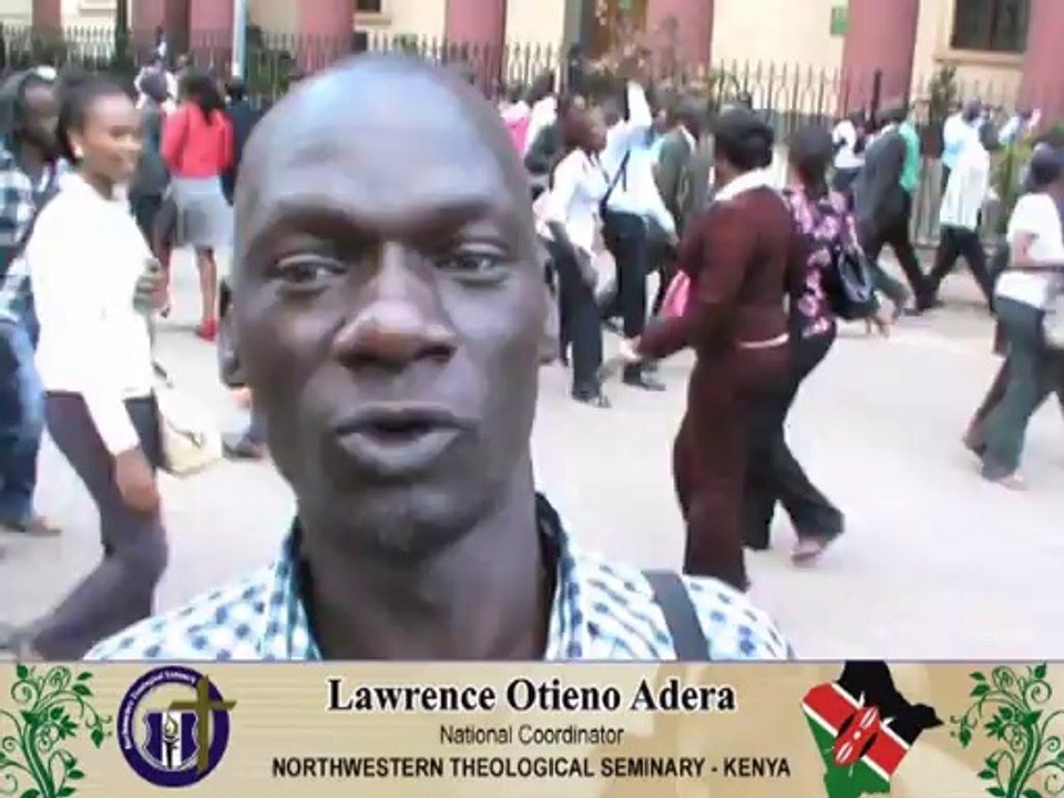 Rev.Lawrence Adera comments for Northwestern Theological Seminary - Kenya – Recorded by Bishop.Dr.Jefferson Tasleem Ghauri www.reachtovision.com