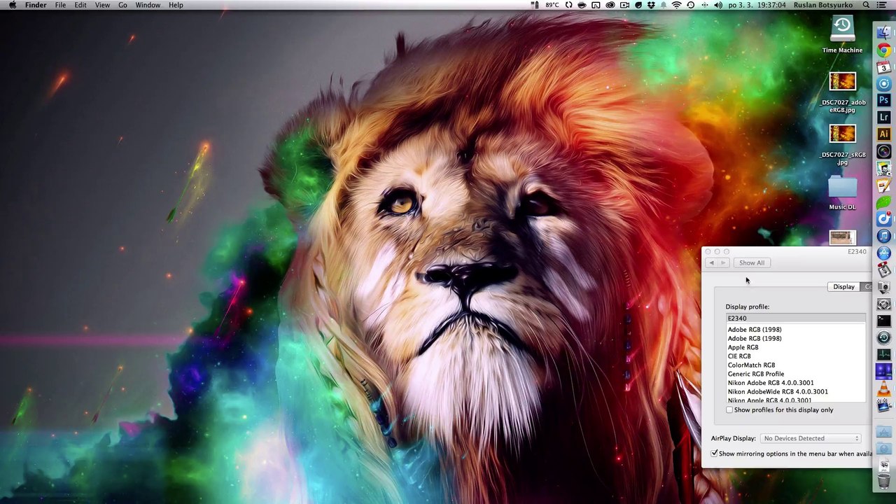 Mac color profiles test