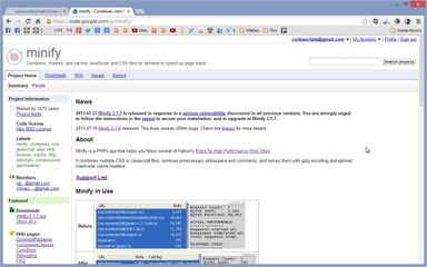 Minify appli PHP5 pour compresser combiner CSS et JavaScript