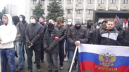 Pro-Russia Protest Outside Odessa Oblast Regional Administration