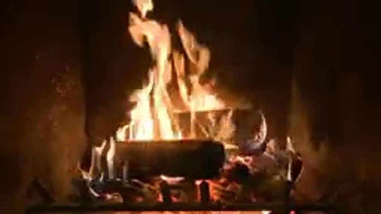 Holiday Yule Log Fireplace Video