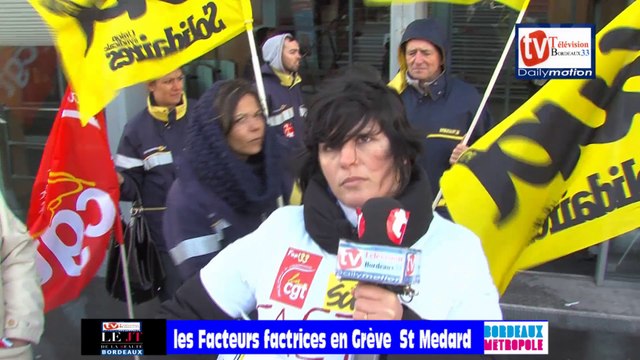TVBordeaux33 les Facteurs Factrices de la Poste de St Médard En Grève Vendredi 28 Féfrier