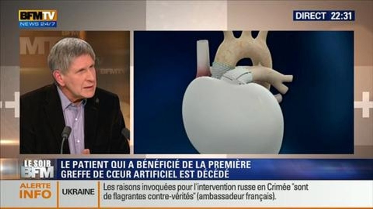 Le Soir BFM: Le décès du premier greffé d'un coeur artificiel - 03/03 1/4
