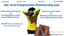 Compression Arm Sleeves  - BeVisible Sports - Helps Protect From Harmful UV Rays