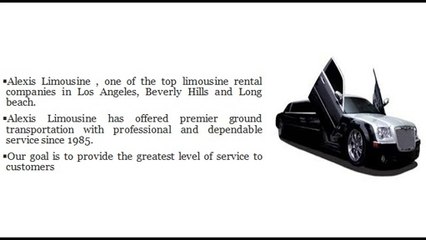 ALEXIS Limousine & Sedan Service-Experience The Best Transportation Service