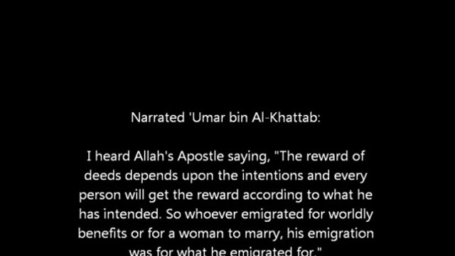 Hadith 1, Book of Revelation, Sahih Bukhari, Prophet Muhammad PBUH