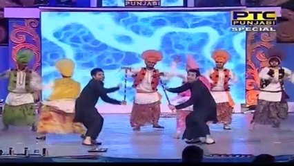 Binnu Dhillon & Amrinder Gill performance at PTC Film Awards 2014