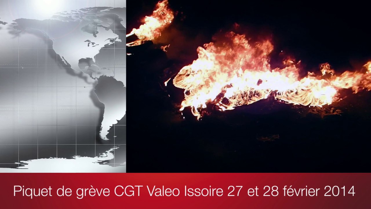PIQUET DE GRÈVE CGT VALEO ISSOIRE 27-28 FÉVRIER 2014