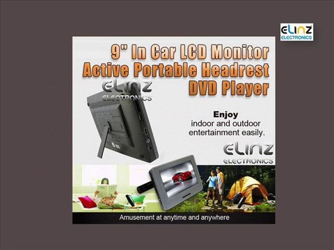 Characteristics of a 9 In car LCD Monitor Active Headrest Portable DVD Player