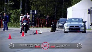 МОТИКА: Кој е побрз: Nissan GT-R ИЛИ Suzuki Hayabusa?