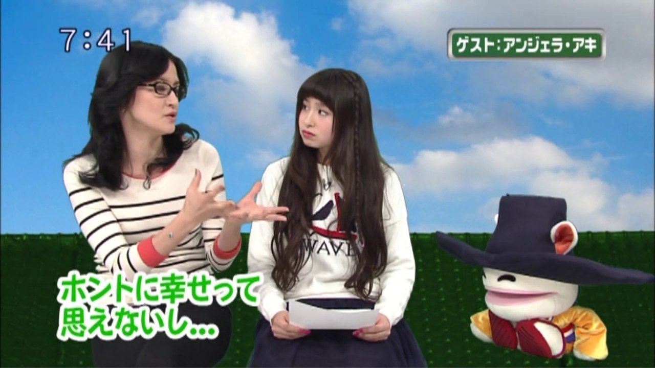 sakusaku.14.03.04 (2)　出演者全員、相田みつを　アンジェラ.アキ登場