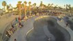 Drone Captures Activity at Venice Beach Skatepark