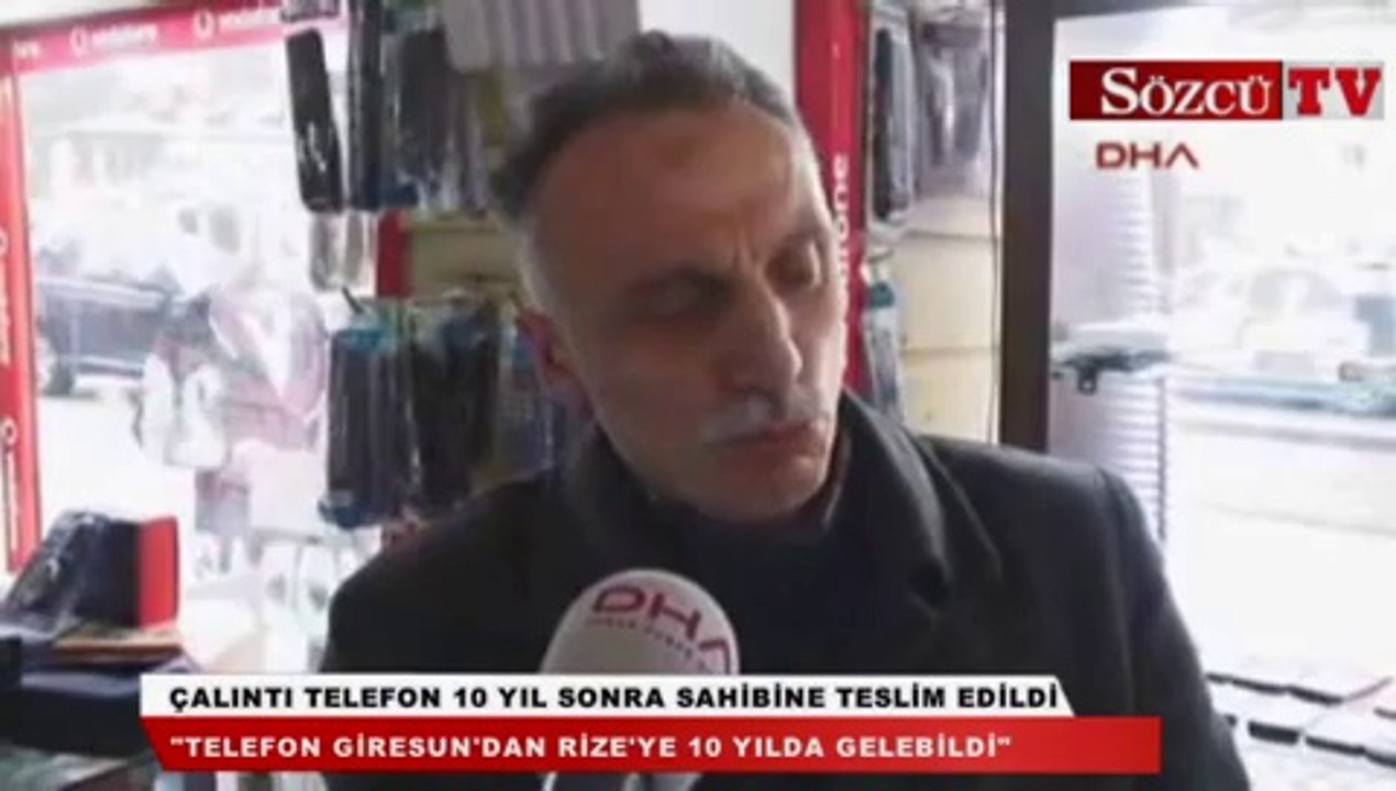 Çalıntı telefon 10 yıl sonra sahibine teslim edildi