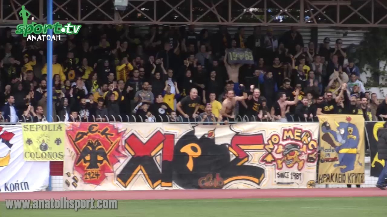 Οι οπαδοί της ΑΕΚ στο AOAN-AEK 1-6 (AnatolhSport - 1-3-2014)