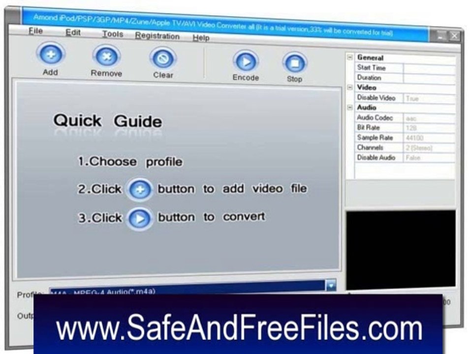 Get Amond iPod-PSP-3GP-MP4-Zune-Apple TV-iPhone Converter 3.2.1 Serial Number Free
