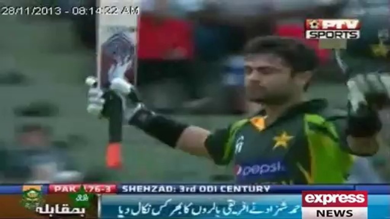 Ahmad Shahzad batting