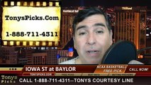 Baylor Bears vs. Iowa St Cyclones Pick Prediction NCAA College Basketball Odds Preview 3-4-2014