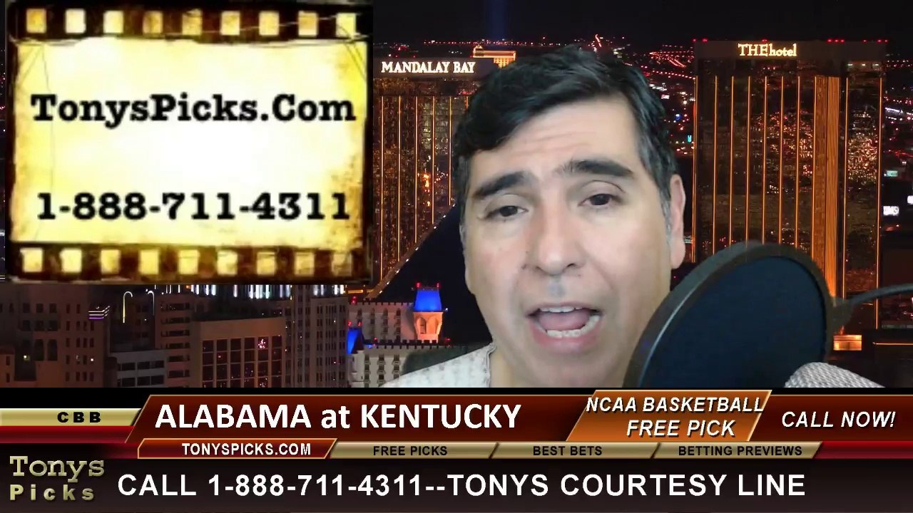 Kentucky Wildcats vs. Alabama Crimson Tide Pick Prediction NCAA College Basketball Odds Preview 3-4-2014