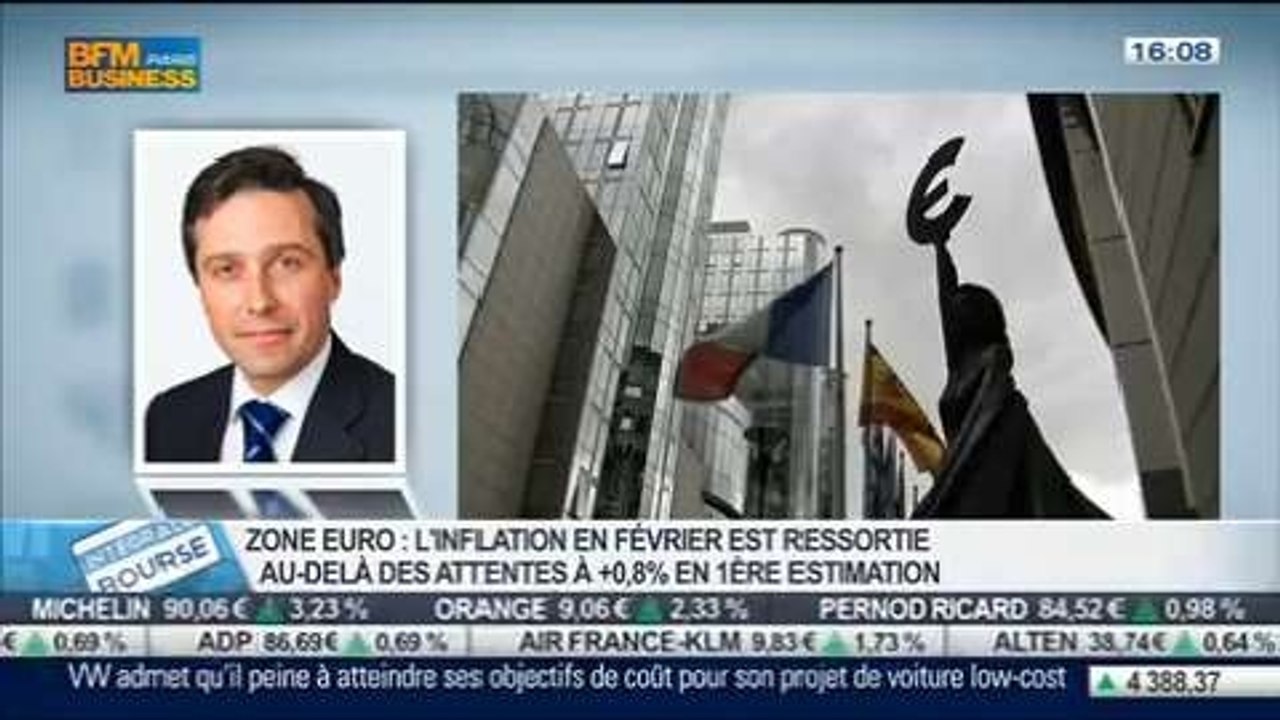 Zone euro: l'inflation en février est de +0,8%: Guillaume Menuet, dans Intégrale Bourse - 04/03