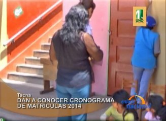 La Dirección Regional de Educación ya estableció el cronograma de  Matrículas para el 2014.