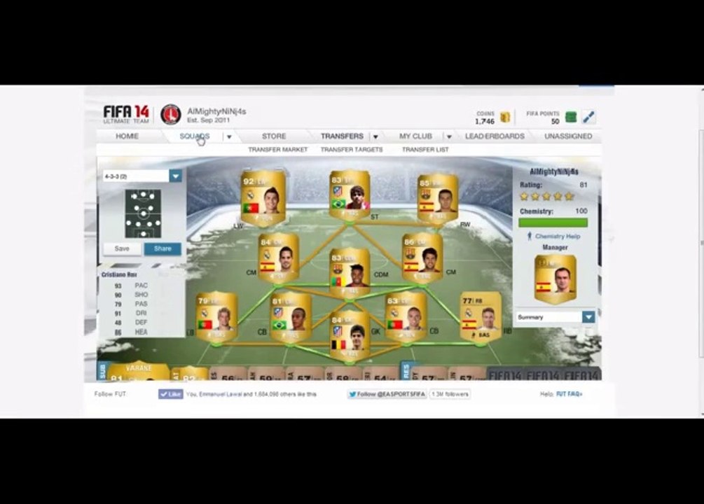 FIFA 14 Ultimate Team Get 500K  In 2 Mins FAST AND EASY...