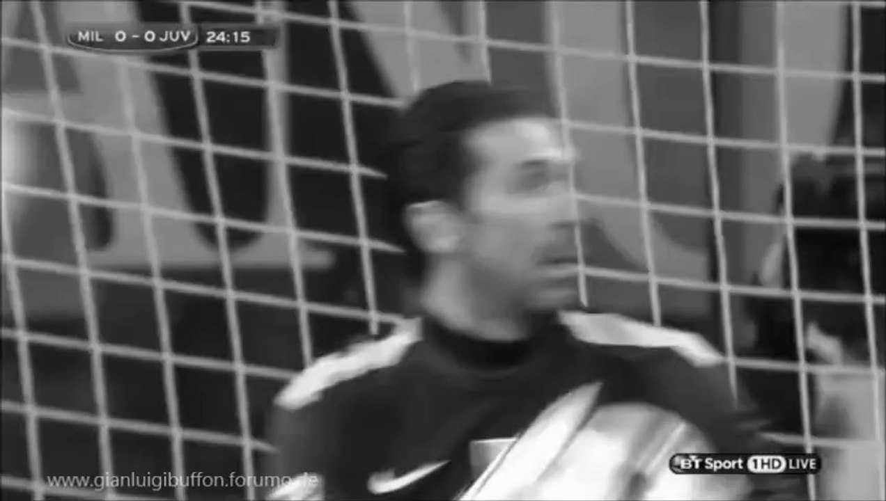Gianluigi Buffon Superman Saves Against Milan