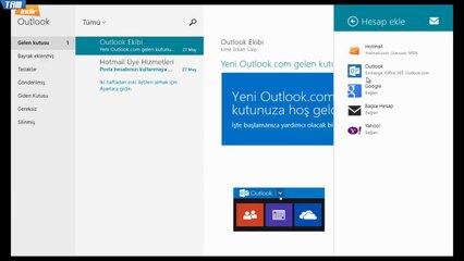 Windows 8 Posta Uygulamasına Hesap Ekleme