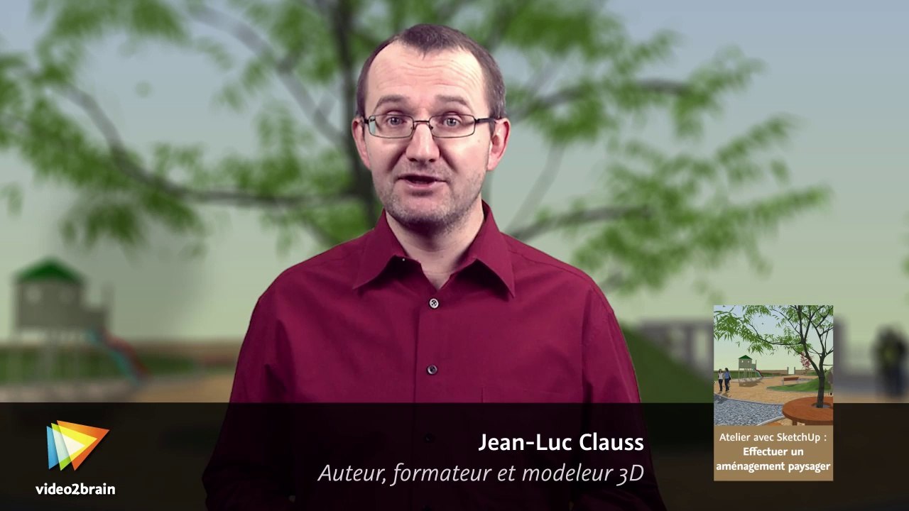 Atelier avec SketchUp : Effectuer un aménagement paysager : trailer | video2brain.com