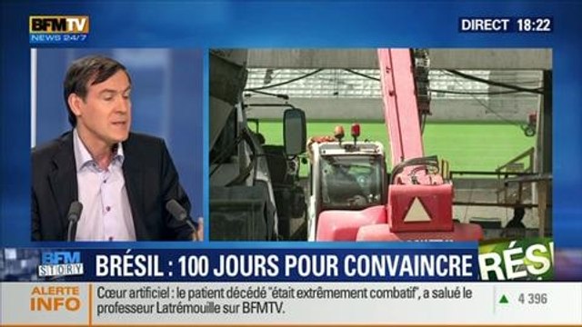 BFM Story: Brésil: 100 jours avant le coup d'envoi de la Coupe du monde de football - 04/03