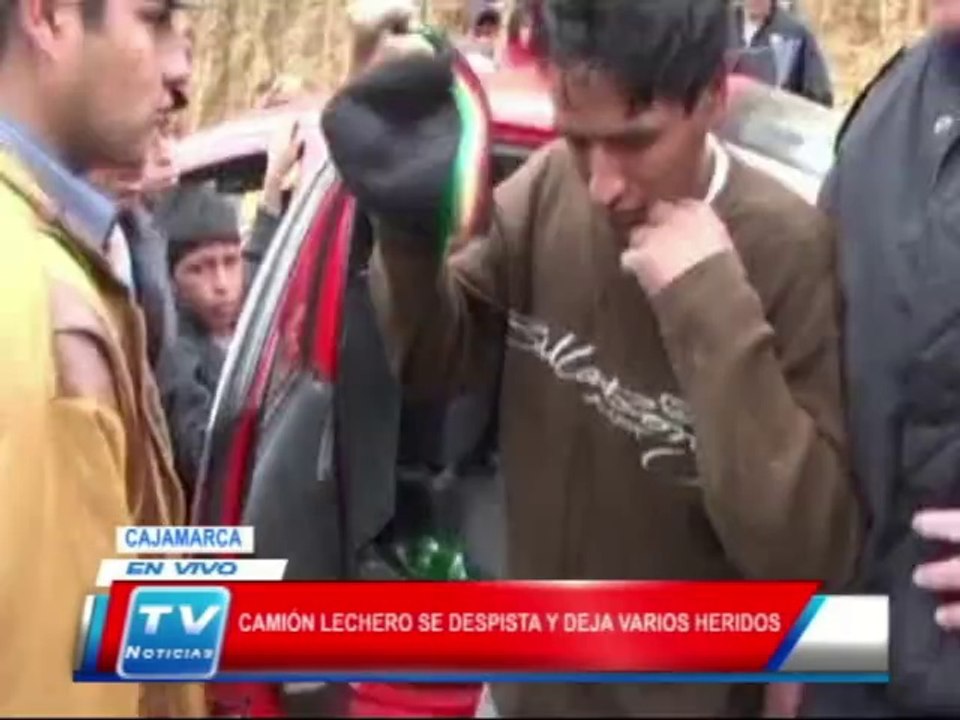 Cajamarca: Camión lechero se despista y deja varios heridos 04 03 14