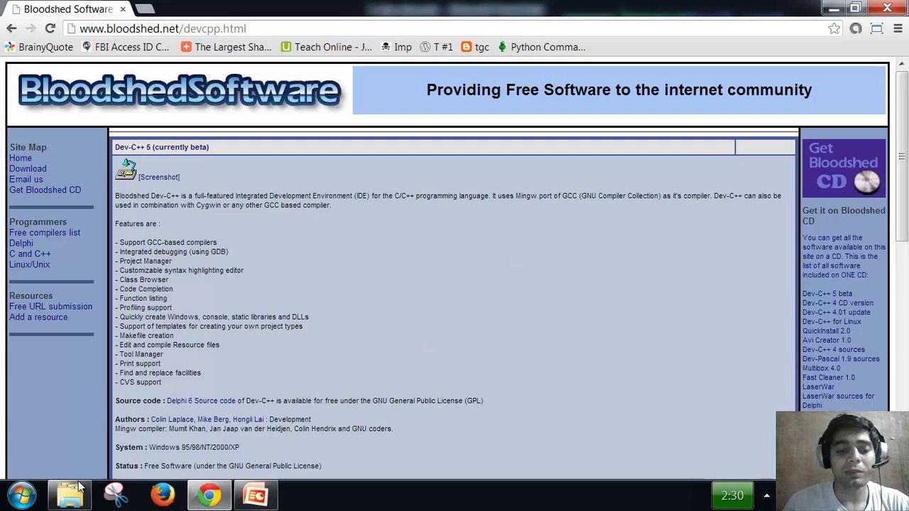 Installation of c++ on windows