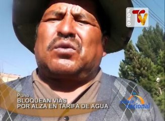 En Puno. A pesar de que en la sesión de Consejo y en la Junta de Accionistas se acordara no elevar las tarifas de agua potable, pobladores puneños realizan un paro de 48 horas.