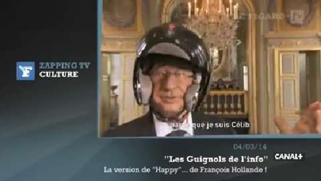 Zapping TV : la version de Happy par François Hollande aux Guignols de l’info !
