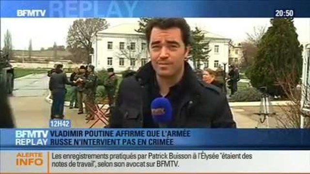 BFMTV Replay: Poutine déclare que l'armée russe n'intervient pas en Crimée - 04/03