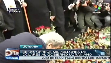 EE.UU. ofrece 1000 millones de dólares a gobierno interino de Ucrania