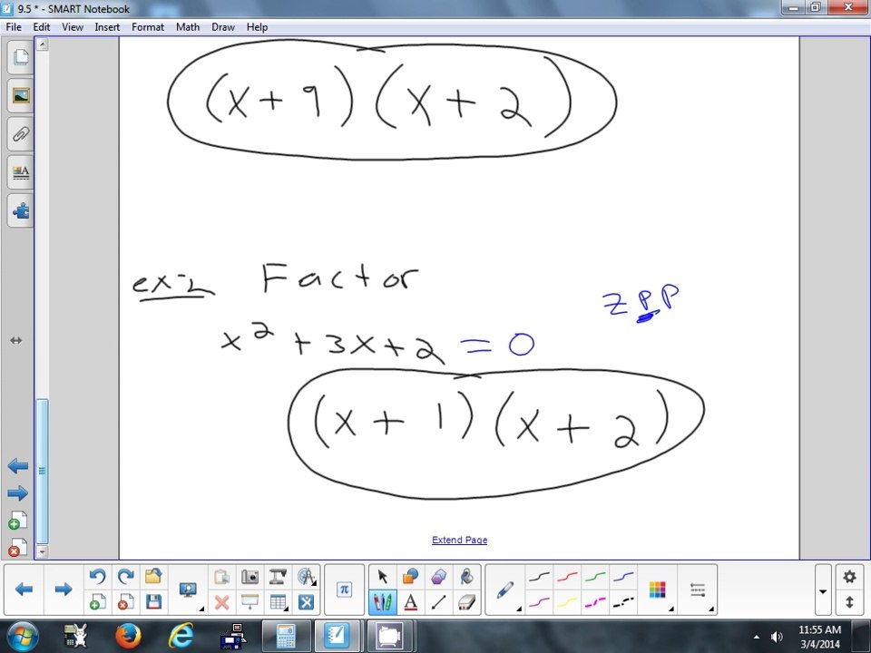 9.5 Factoring Polynomials of the form x2+bx+c 3-4-14
