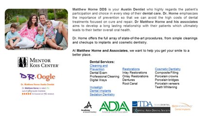 Dentist in Austin - Matthew Horne DDS