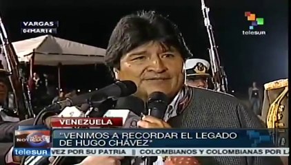 Evo Morales llega a Venezuela para participar en ehomenaje a Chávez