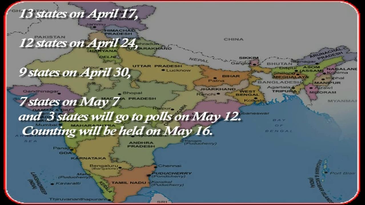 EC announces Poll dates for 16th LS polls