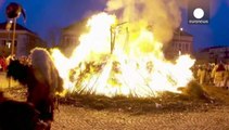 Bonfires and busó's: Hungarian festival chases away winter